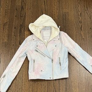 Women’s Pastel Tie-Dye Biker Jacket by Blank NYC